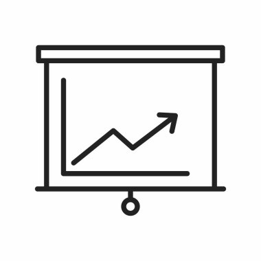 presentation outline style vector icon