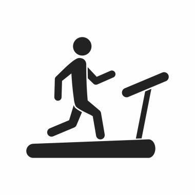 treadmill icon. flat illustration of running athlete vector icons for web