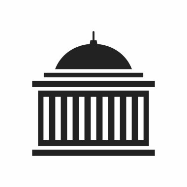 vector illustration of single isolated icon of a building