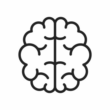 beyin ikonu vektör illüstrasyonu