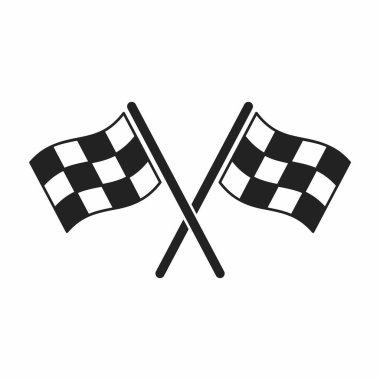checkered flag icon. simple illustration of flags vector icons for web