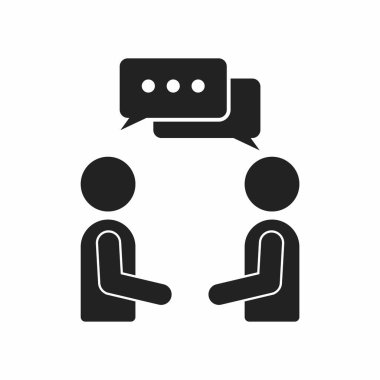 Konuşma baloncukları ikon vektör illüstrasyon tasarımı ile sohbet balonu