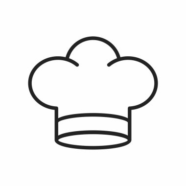 Chef şapka simgesi. pişirme sembolü. vektör çizim