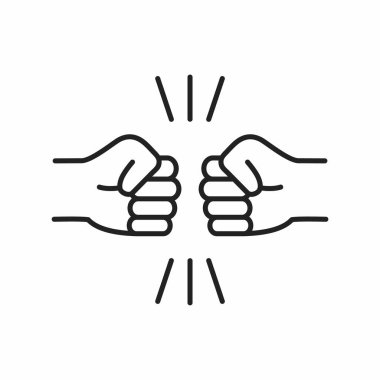 hand with palm leaf line style icon vector illustration design