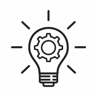 idea, bulb, innovation, creativity, optimization, management, startup, development, creative line icon vector