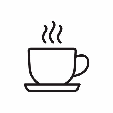 kahve fincanı ikonu vektör çizimi tasarımı