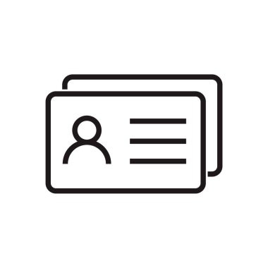 ID kart simgesi vektör illüstrasyonu