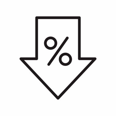 İndirim simgesi vektör illüstrasyonu