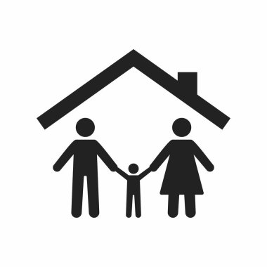 family house with hands and heart vector illustration design