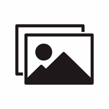 fotoğraf simgesi soyut bir grupta izole edildi