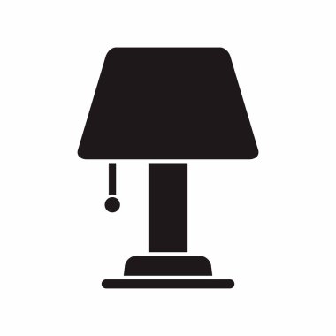 lamp icon vector isolated on white background for your web and mobile app design, table of desk wall logo