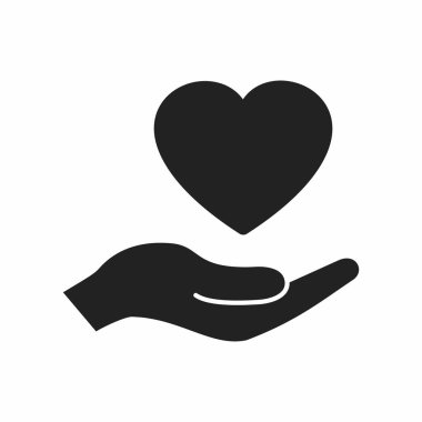 Kalp ikonu vektör illüstrasyonu