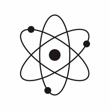 atom simgesi vektör illüstrasyonu