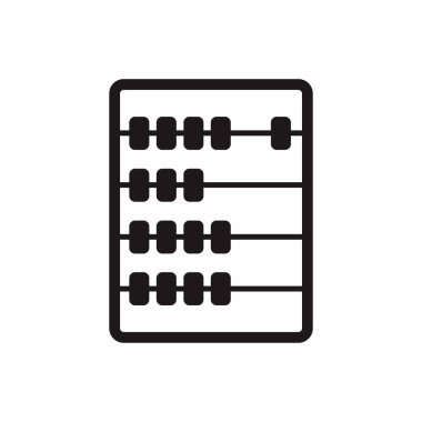 abacus ikon vektör illüstrasyonu