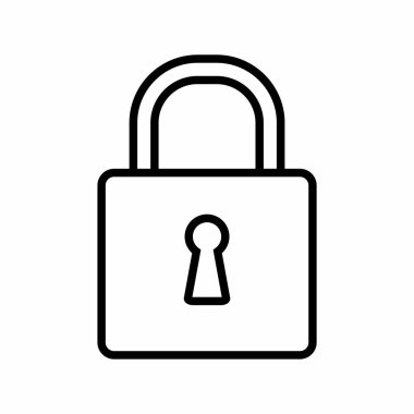 asma kilit ikon vektör çizimi