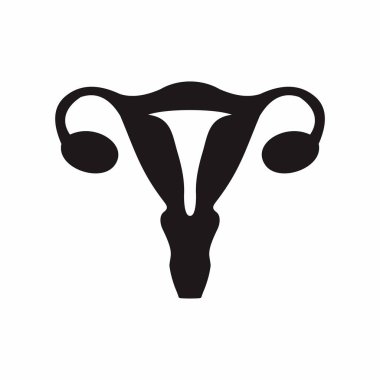 illustration of female uterus icon