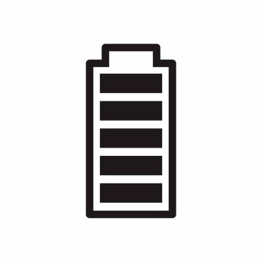 battery icon vector isolated on white background, energy transparent sign, line and stroke elements in outline style