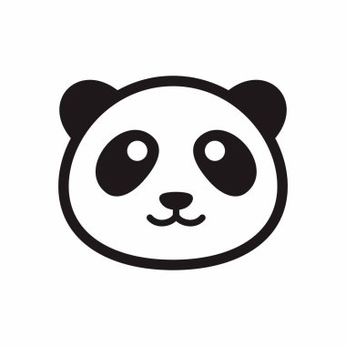 panda simgesi vektör illüstrasyonu