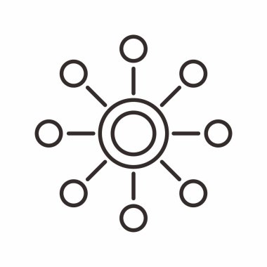 database network icon, vector illustration