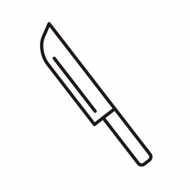 knife icon vector thin line symbol