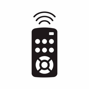 television remote control icon on white background. vector illustration