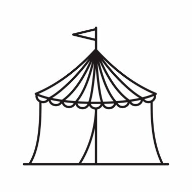 Sirk çadırı ikonu. vektör illüstrasyonu