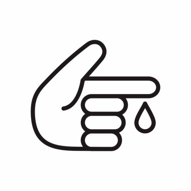 hand with thumb up icon. outline medical care vector symbol for web design isolated on white background