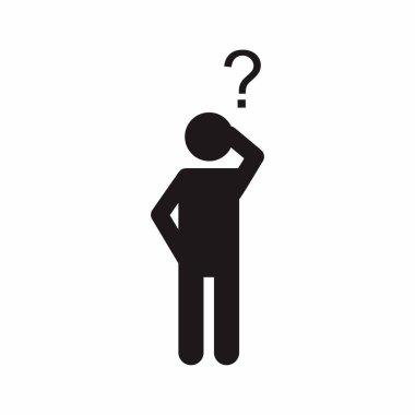 man with question mark icon. person avatar people and human theme. isolated design. vector illustration