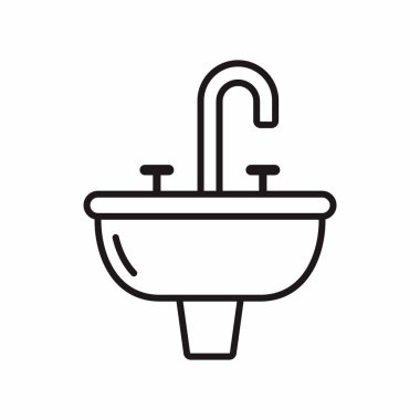 faucet icon vector isolated on white background for your web and mobile app design, bathtub logo concept