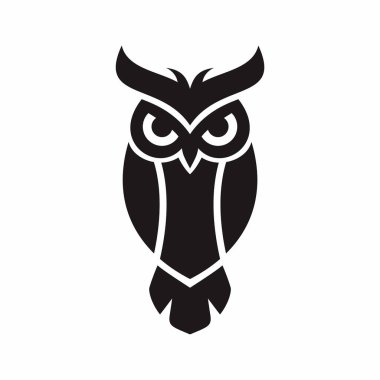 Baykuş simgesi vektör illüstrasyonu