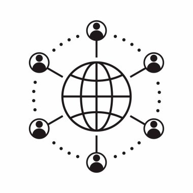 genel ağ bağlantı vektörü illüstrasyonu