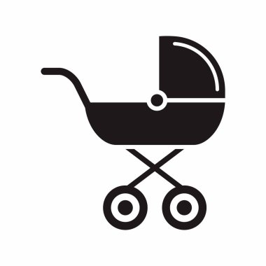 stroller icon on a flat background