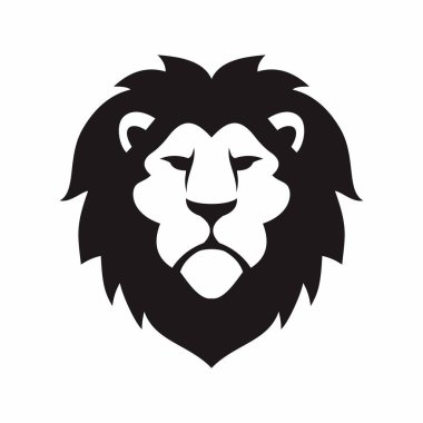 Aslan başı logo vektör illüstrasyon tasarımı