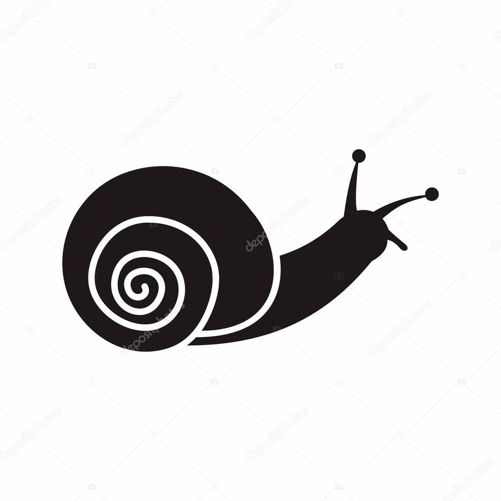 Snail solid style icon