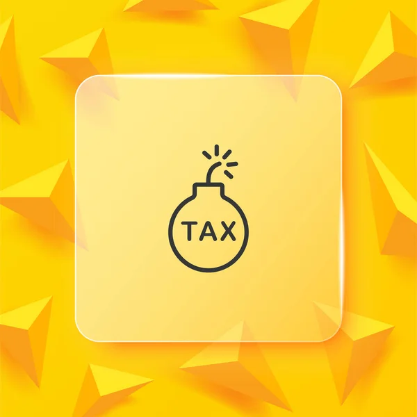 Steuerzeilen Symbol Bombe Mit Steuertext Explosion Steuererklärung Zeit Steuern Zahlen — Stockvektor