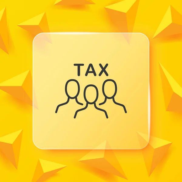 Εικονίδιο Φορολογικής Γραμμής Άνθρωποι Φορολογικά Μηνύματα Έκρηξη Φορολογική Δήλωση Ώρα — Διανυσματικό Αρχείο