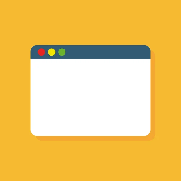 Web sitesi simgesi. Web sitesi, boş beyaz arkaplanı olan tarayıcı modeli, kapat, çök ve düğmeleri büyüt. Düz stil. İş ve Reklamcılık için vektör satırı simgesi