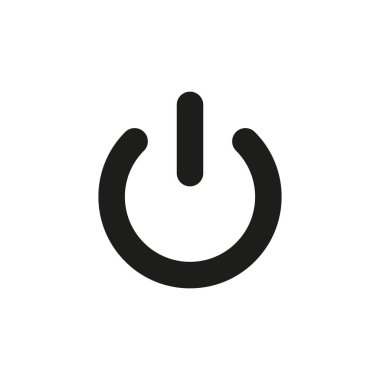 Düğme çizgisi simgesi kapat. Kapalı Düğmeler Modern Aygıtlar Kullanıcı Arayüzü Modeli veya Şablonu - Beyaz Arkaplan üzerinde siyah - Vektör Grafiksel Tasarımı