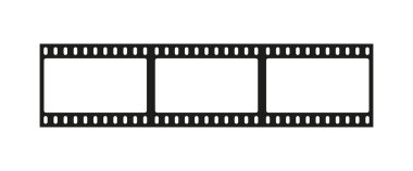 Sinema çizgisi ikonu. Fotoğrafın ya da videonun kaydedildiği film, kamera, lens, medya, fotoğrafçı, çekim. Film konsepti. İş ve Reklamcılık için vektör satırı simgesi