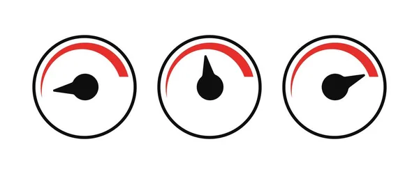 Schnelltest Set Symbol Kreis Mit Pfeil Und Skala Mindest Durchschnitts — Stockvektor