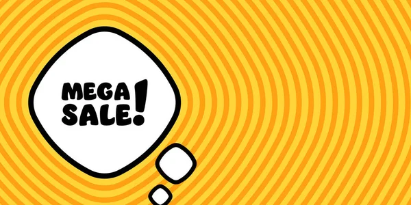 Speech Bubble Mega Sale Text Boom Retro Comic Style Pop — Stock vektor