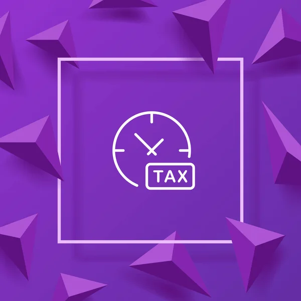 Steuerzeichen Mit Zeilenkürzel Zeit Bezahlung Bezahlung Keine Versteckten Gebühren Steuerzahler — Stockvektor