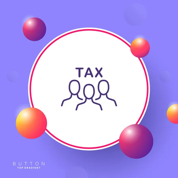 税收设定图标 是时候为公用事业 有税则的人 收入和房地产税 社会税 费用纳税了 薪金概念 商业和广告的矢量线图标 — 图库矢量图片