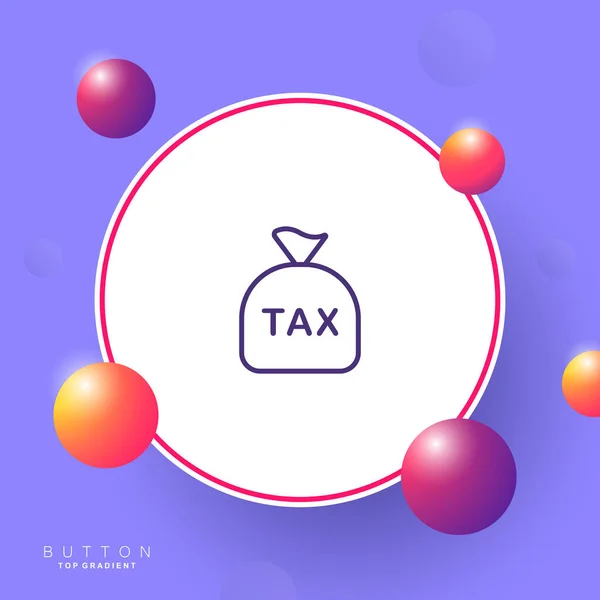 Icône Fiscale Temps Payer Des Impôts Pour Les Services Publics — Image vectorielle