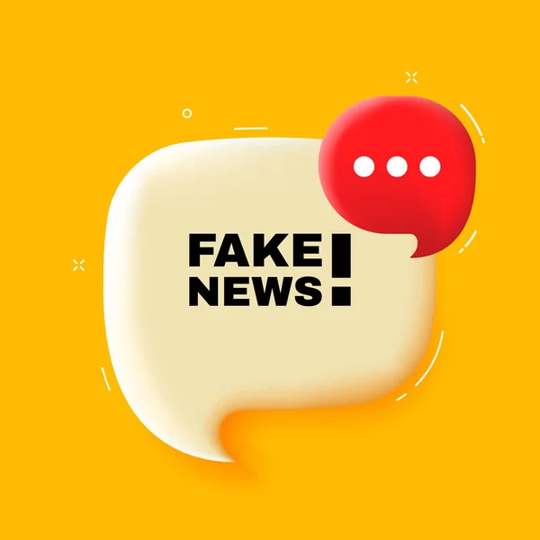 Fake News Speech Bubble Fake News Text Illustration Pop Art — Vector de stock