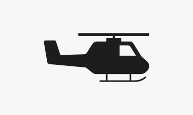 Helicopter line icon. Air transport, navigate, fly, private, military, cargo, travel, pilot, traffic, blades, passengers. Technology concept. Vector line icon for Business and Advertising.