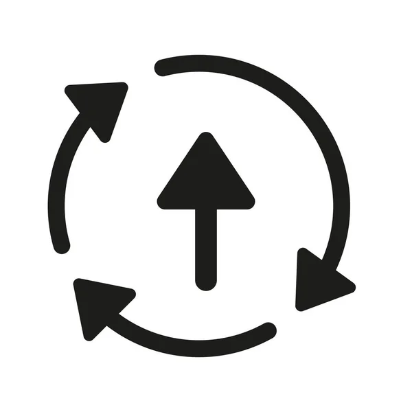 Arrow Circular Arrows Line Icon Recycle Recycling Next Page Top — Stockový vektor