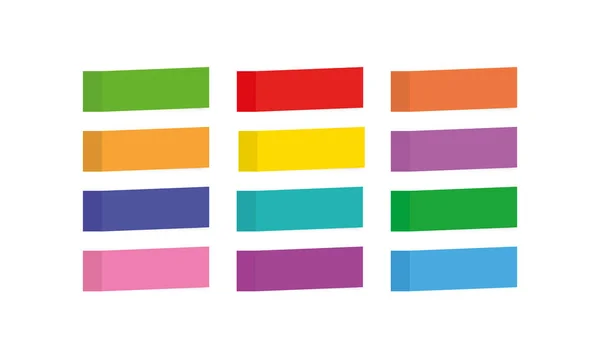 Color Stickers Vector Illustration Bookmark Reminder Sheets Paper Notes Sign — Vector de stock