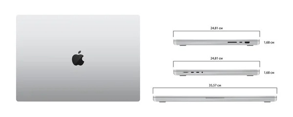 New Macbook Pro Apple Macbook Pro Apple Corporate Template Front — Διανυσματικό Αρχείο