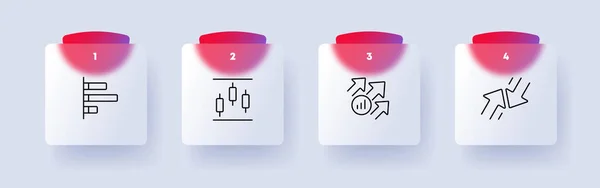 Working Infographic Set Icon Statistical Diagrams Bar Charts Arrows Exchange — ストックベクタ